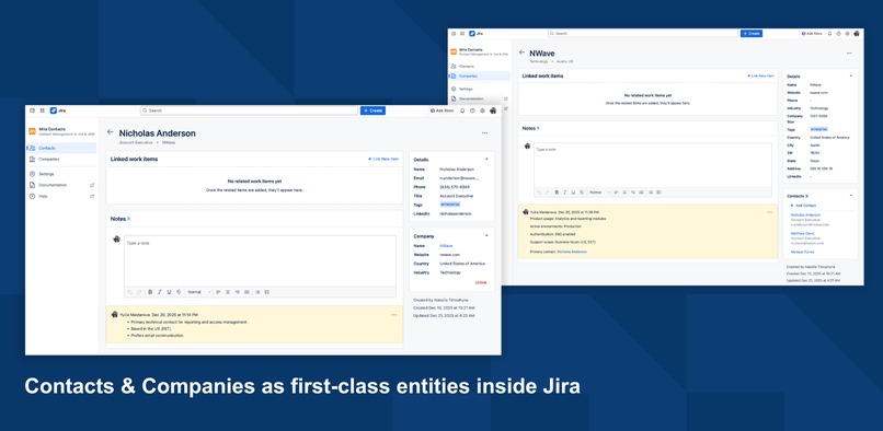 Mria Contacts: Contact Management in Jira & JSM – screenshot 1