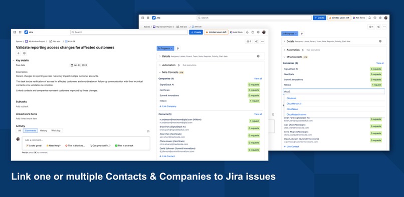 Mria Contacts: Contact Management in Jira & JSM – screenshot 5