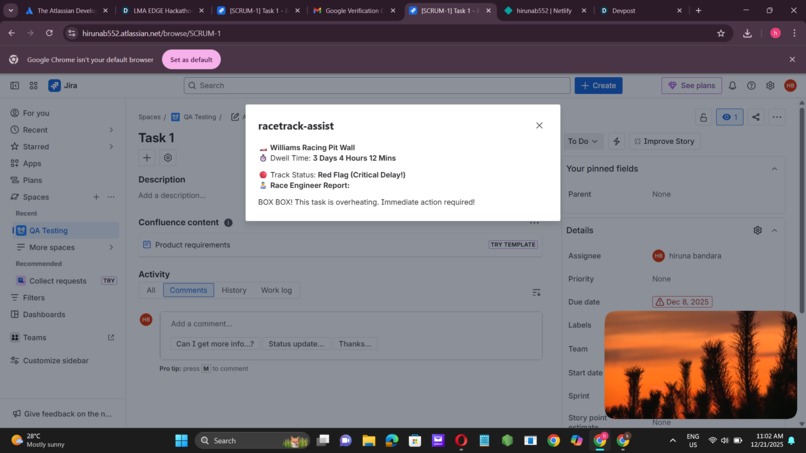 Jira Pit Stop Timer – screenshot 1
