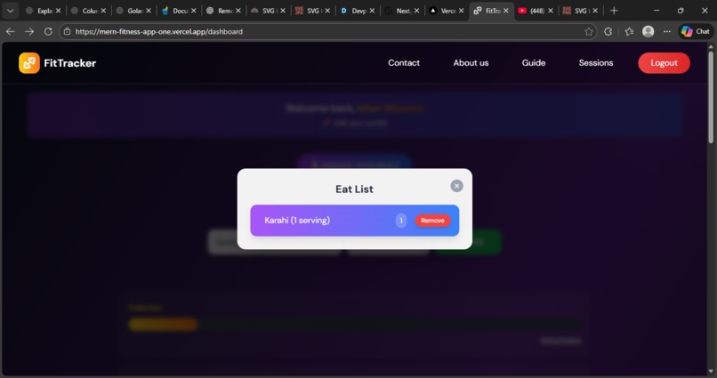 MERN Fittracker FItness App – screenshot 1