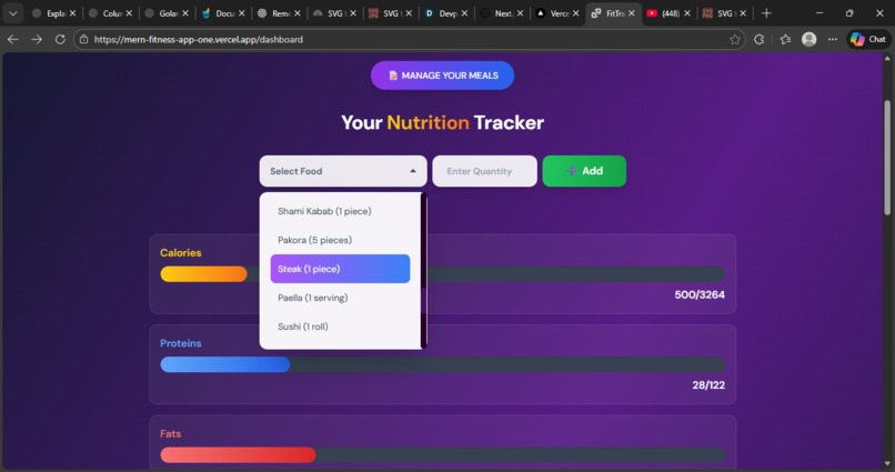 MERN Fittracker FItness App – screenshot 3