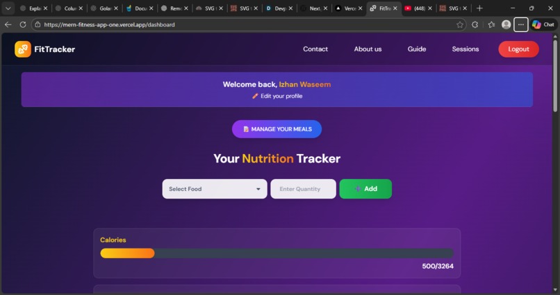 MERN Fittracker FItness App – screenshot 4