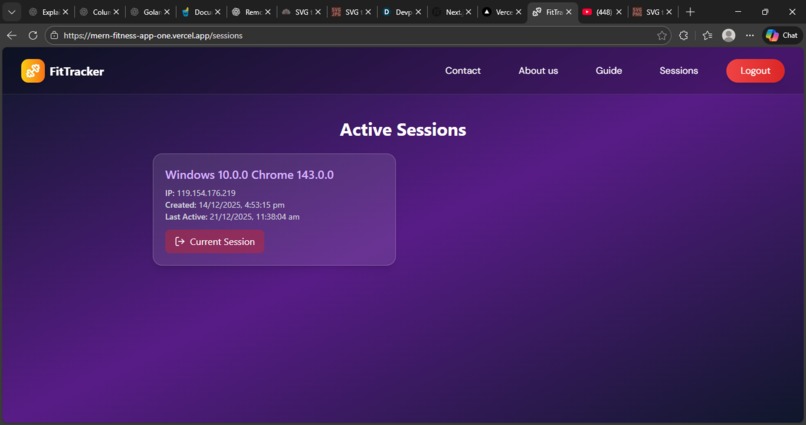 MERN Fittracker FItness App – screenshot 5