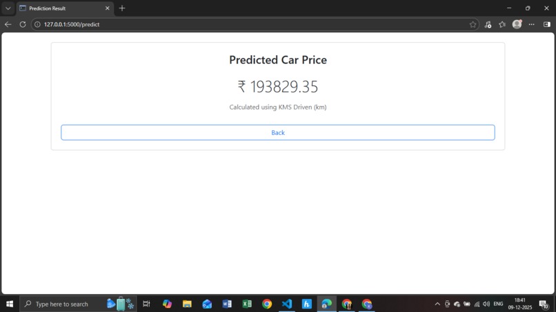 AI-Powered Car Price Prediction Web App – screenshot 3