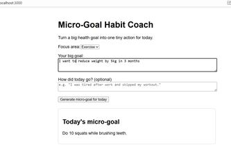 Micro Goal Habit Coach