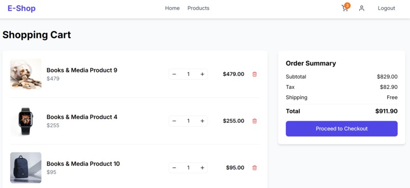 FULL STACK E COMMERCE STORE – screenshot 2