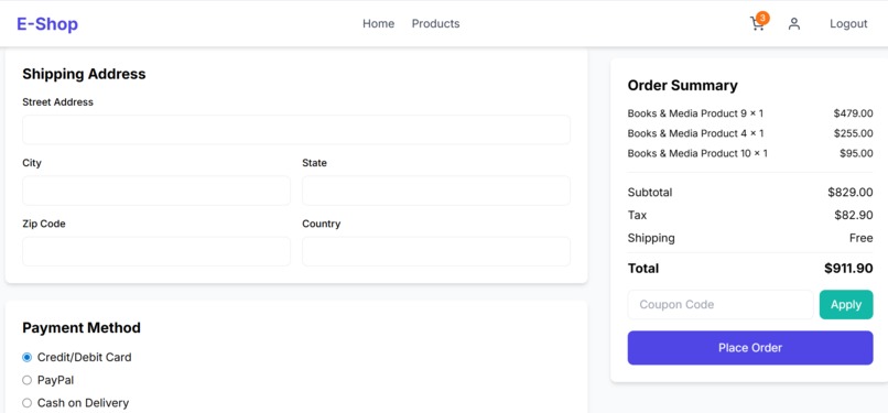 FULL STACK E COMMERCE STORE – screenshot 3