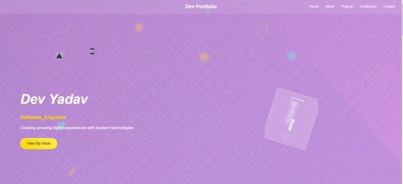 portfolio – screenshot 1