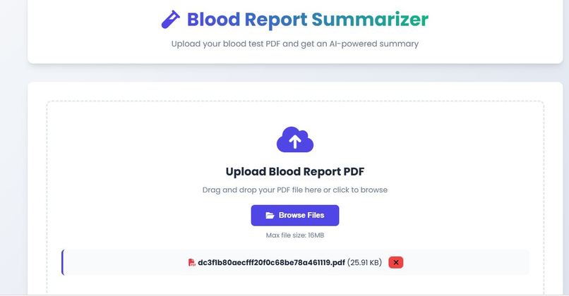 Blood Report Summary – screenshot 1