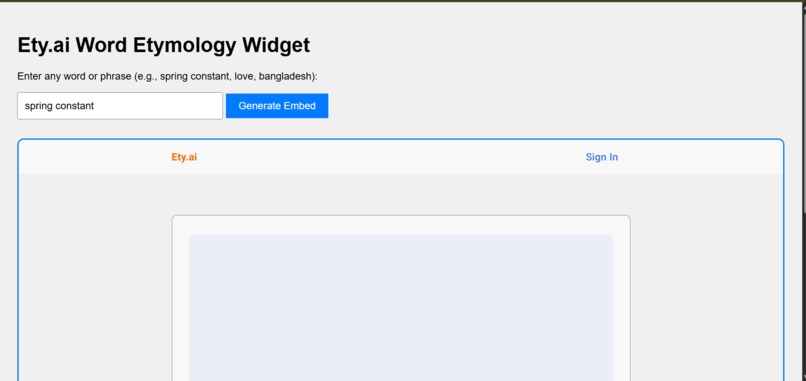 Ety.ai Magic Embed – screenshot 1