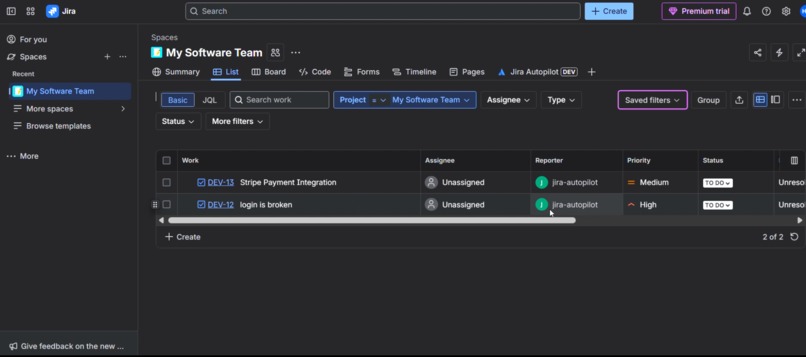 Jira Autopilot (AI Agent) – screenshot 3