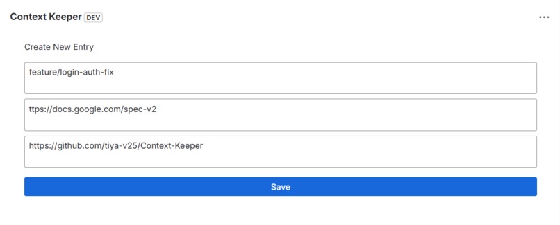 Context Keeper – screenshot 2