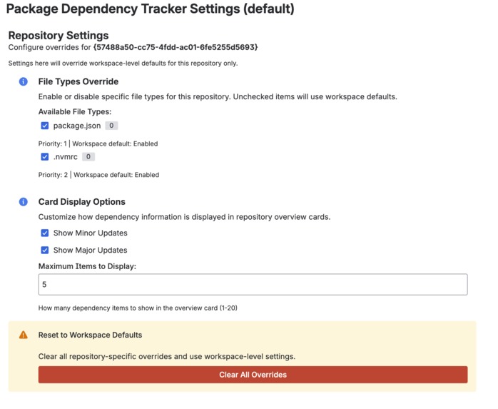 Package Dependency Tracker – screenshot 3