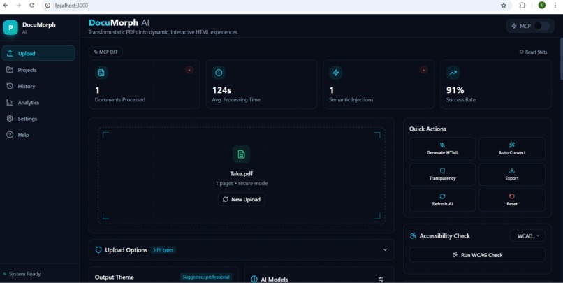 DocuMorph AI - ERNIE Multimodal Document Transformer – screenshot 1