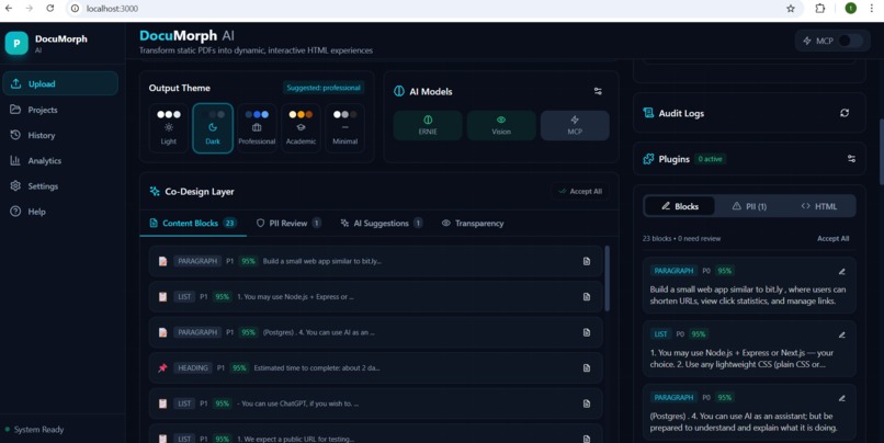 DocuMorph AI - ERNIE Multimodal Document Transformer – screenshot 4