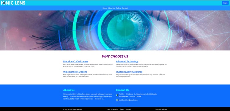 Lens Factory Home Page – screenshot 1
