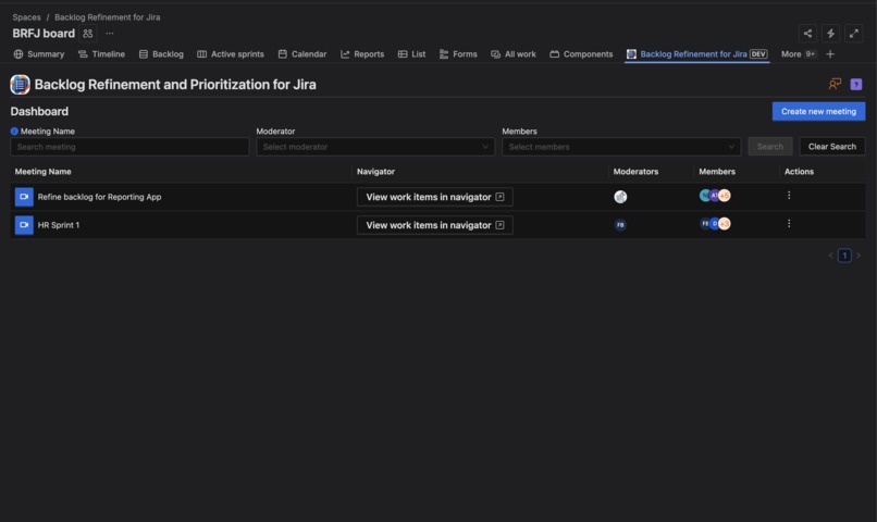 Backlog Refinement for Jira – screenshot 1