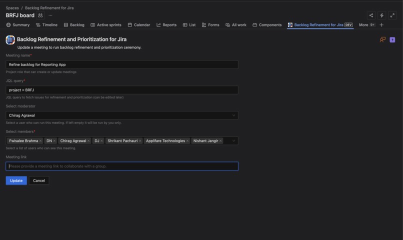 Backlog Refinement for Jira – screenshot 2