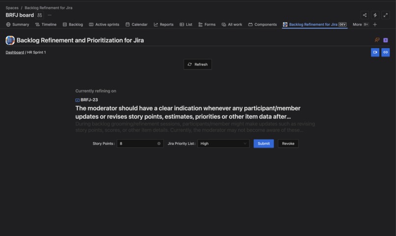 Backlog Refinement for Jira – screenshot 3