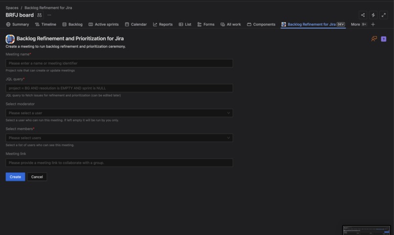 Backlog Refinement for Jira – screenshot 4