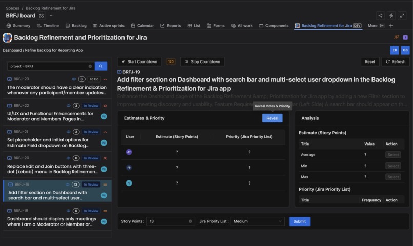 Backlog Refinement for Jira – screenshot 5