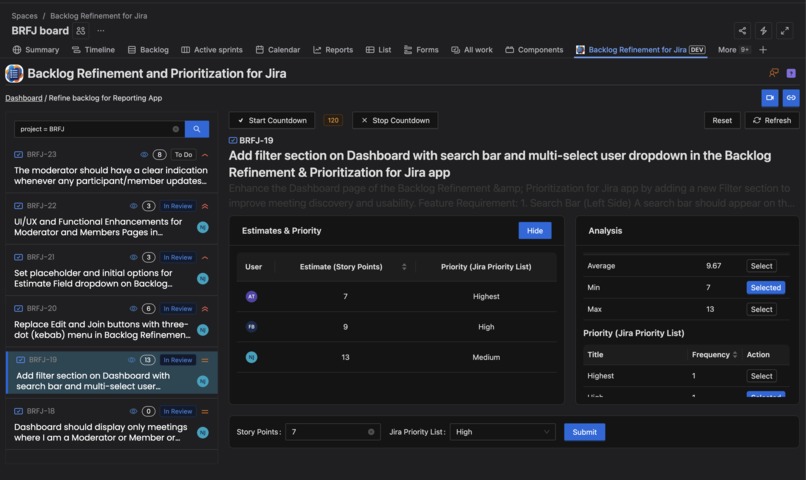 Backlog Refinement for Jira – screenshot 6