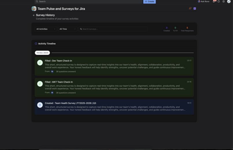 Team Pulse and Surveys for Jira – screenshot 4