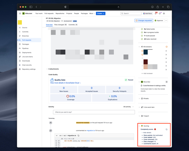 Pull Request Scoring for Bitbucket – screenshot 2