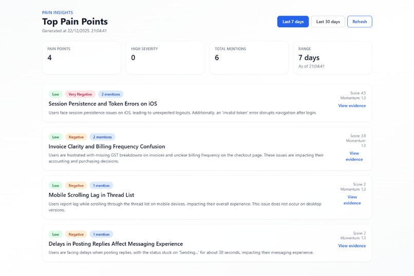 Pain Insights – screenshot 2