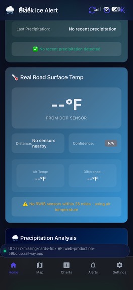 Black ice detection – screenshot 5