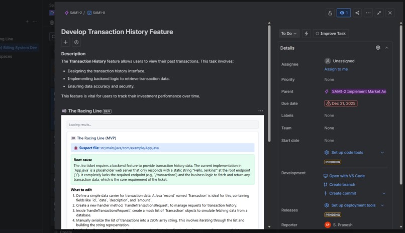 The Racing Line (Waze for Jira) – screenshot 3