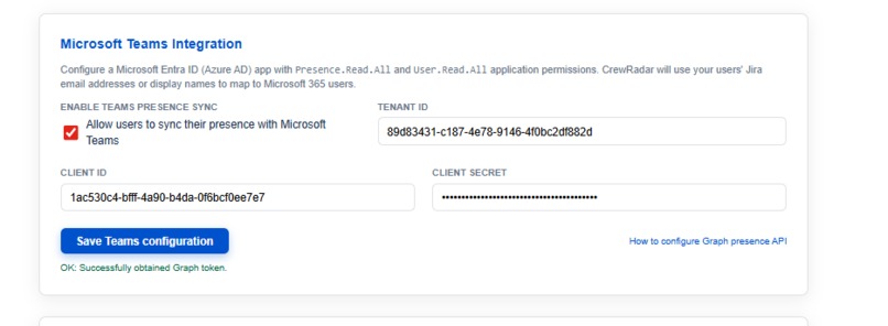 CrewRadar Presence Assignment (with Teams Integration) – screenshot 7