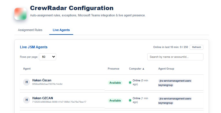 CrewRadar Presence Assignment (with Teams Integration) – screenshot 9
