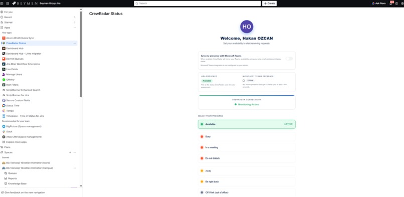 CrewRadar Presence Assignment (with Teams Integration) – screenshot 6