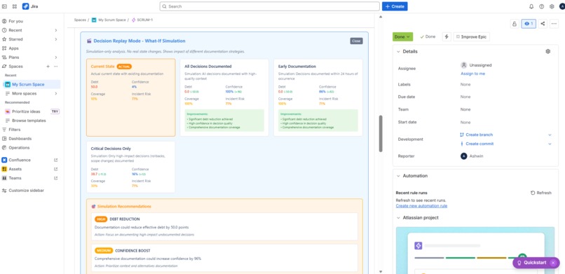 Decision Radar — Decision Intelligence for Jira – screenshot 2