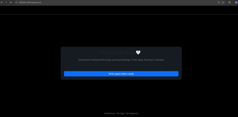 PeerBridge — Anonymous AI Reflection for Youth – screenshot 2