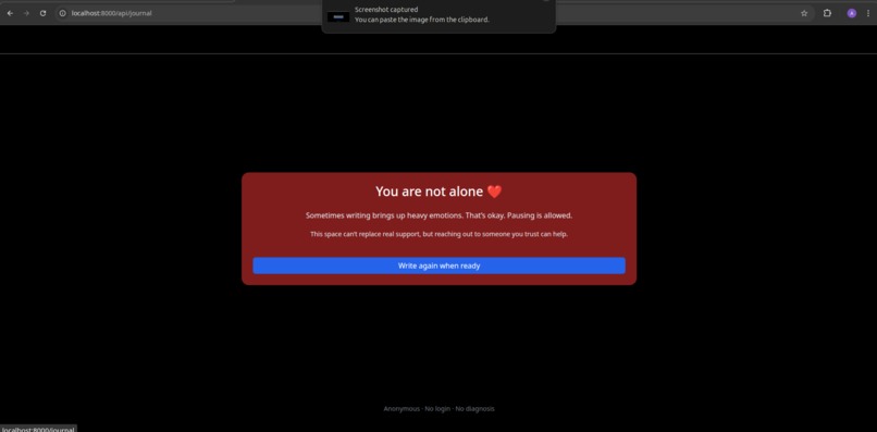 PeerBridge — Anonymous AI Reflection for Youth – screenshot 6