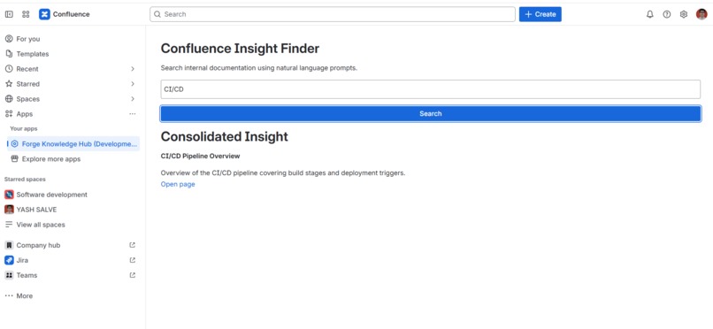 Confluence Insight Finder – screenshot 1
