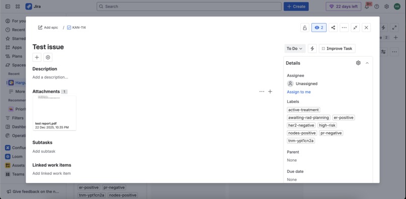 OncoTrack – screenshot 2
