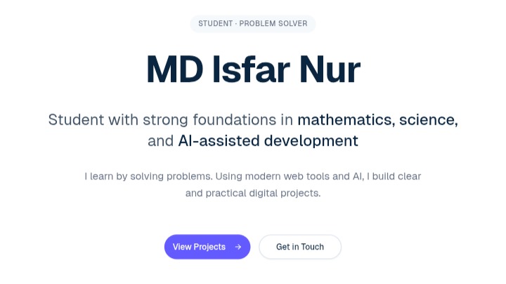 Portfolio - MD Isfar Nur  – screenshot 1