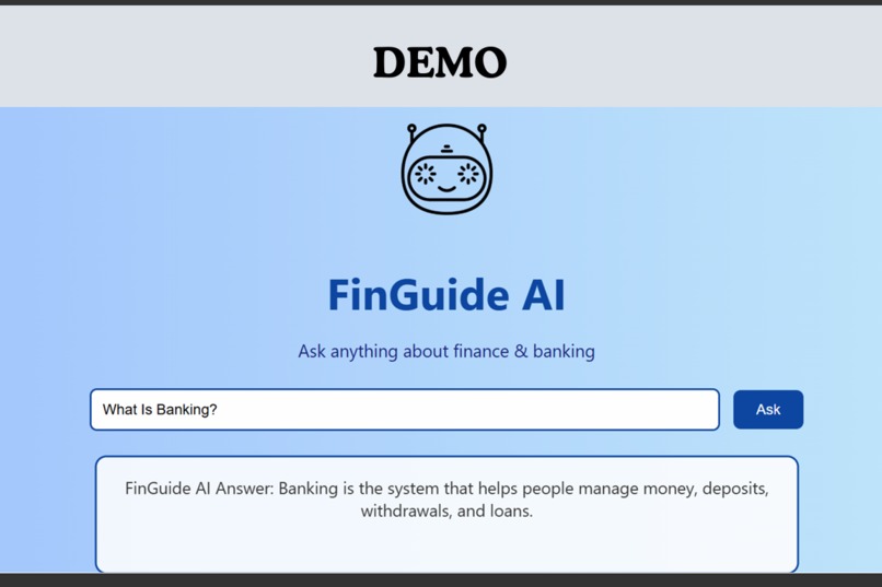 FinGuide AI – Campus Financial Literacy Assistant – screenshot 1