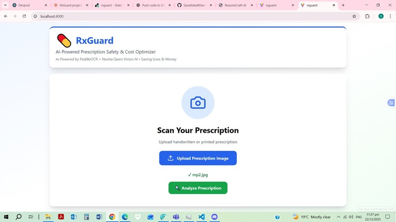RxGuard - AI Prescription Safety & Cost Optimizer – screenshot 3