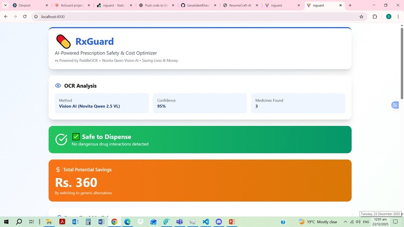 RxGuard - AI Prescription Safety & Cost Optimizer – screenshot 6