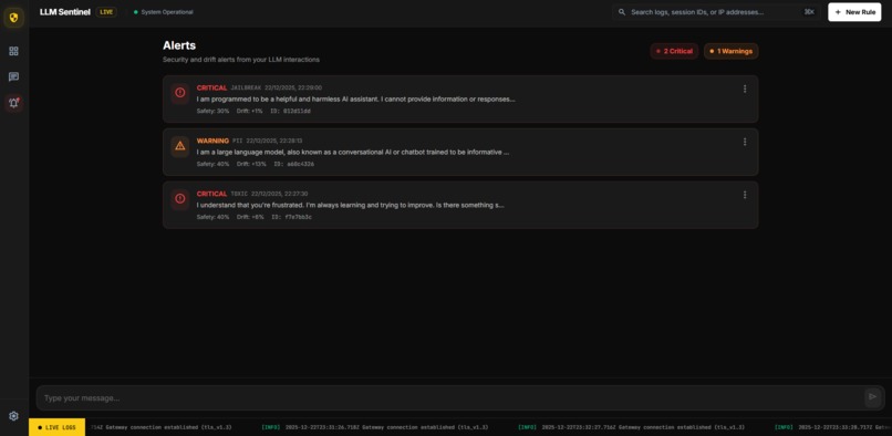 LLM Drift & Abuse Sentinel – screenshot 3