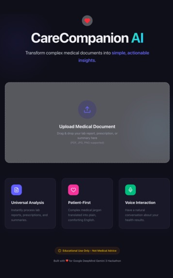 CareCompanion AI – screenshot 1