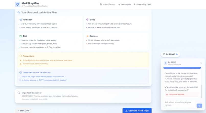 MediSimplifier: Intelligent Medical Report Decoder – screenshot 5