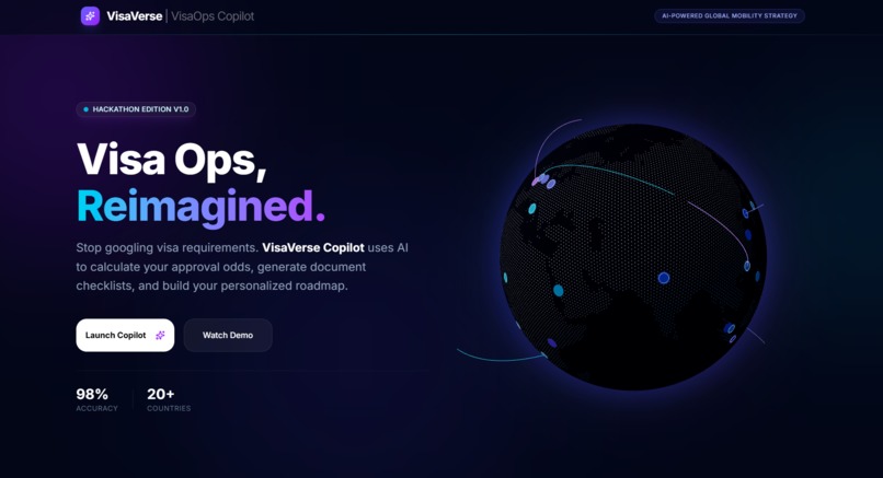 VisaVerse | VisaOps Copilot – screenshot 1