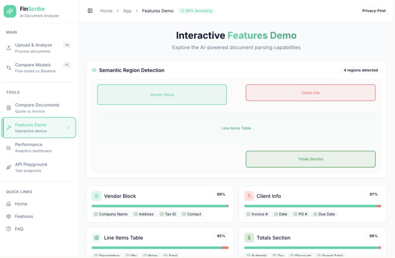 FinScribe AI : From Paper to Perfect Data – screenshot 1