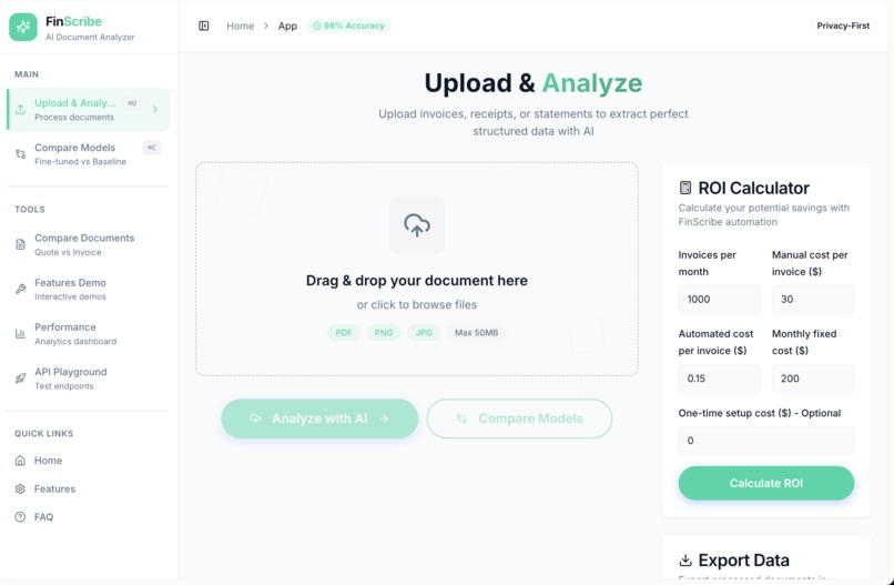 FinScribe AI : From Paper to Perfect Data – screenshot 4