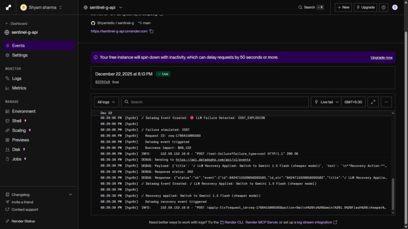 SENTINEL-G: The Financial Risk Engine for Enterprise AI – screenshot 3